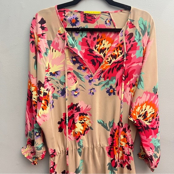 Alive + Olivia Silk Floral Dress, Size Small - Picture 2 of 6